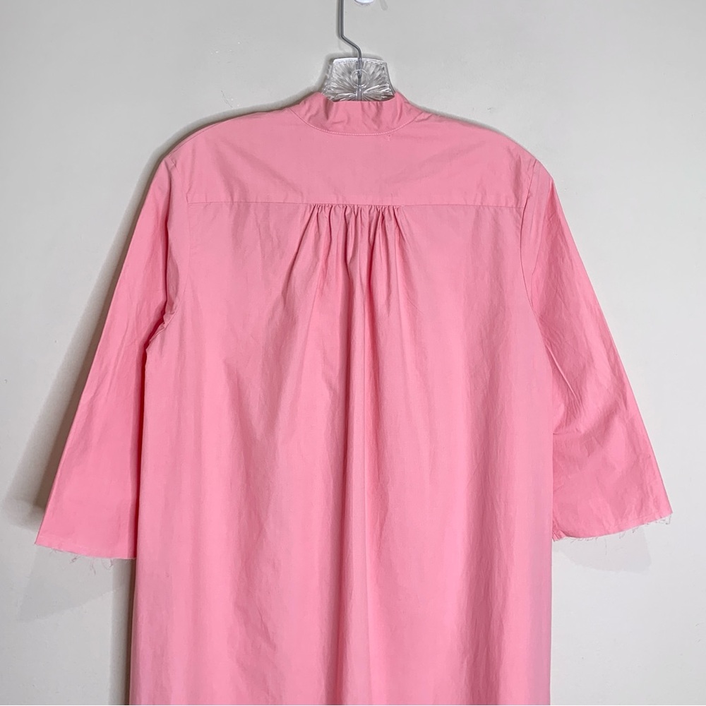 Sula Clothing Dewey Poplin Dress (Sz XS) Cotton A-Line Midi Tunic Sea Pink - Picture 15 of 16